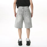 Hearujoy Summer Men's Casual Jeans Shorts Loose Mid High Waist Fashion Knee Lenght Denim Short Pants Vintage Male Korean 9A8588